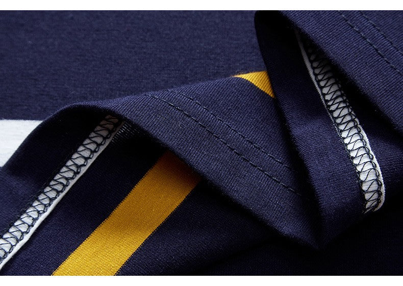 Men Business Long Sleeve Polo Shirt 2024 Spring New Fashion Stripe Embroidery Long Sleeve T-Shirt Cotton Casual Polo Shirts Men