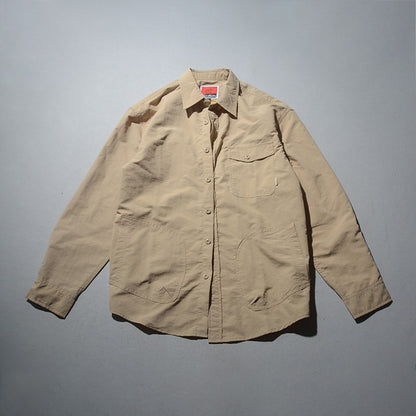 2025 Autumn New Japanese Retro Long-Sleeve Turn-down Collar Outdoor Cargo Shirt Men's Simple Fashion Loose Washed Casual Blouses