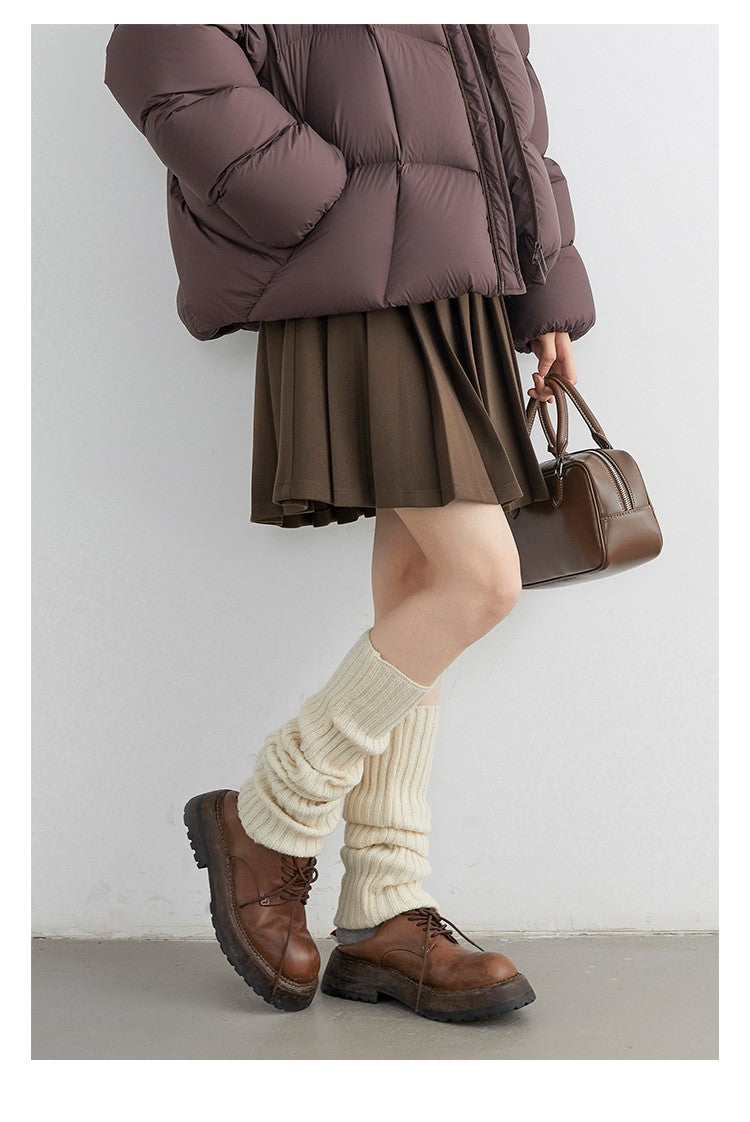 CHIC VEN Women Pleated Skirt High Waist Casual Preppy Style A-line Thick Mini Skirt for Girl Autumn Winter 2025 Ladies Clothing