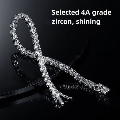 Preço de fábrica 925 prata banhada a ouro 18K 4A grau Zircão pulseira de tênis para homens e mulheres moda personalidade joias requintadas