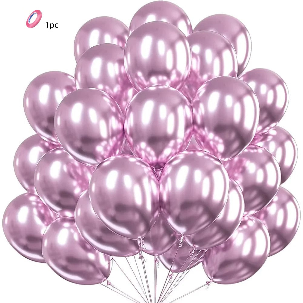 5/10/12inch Metallic Black Blue Balloon Chrome Hot Pink Rose Gold Balloon Baby Shower Boy Girl Birthday Wedding Party Decoration