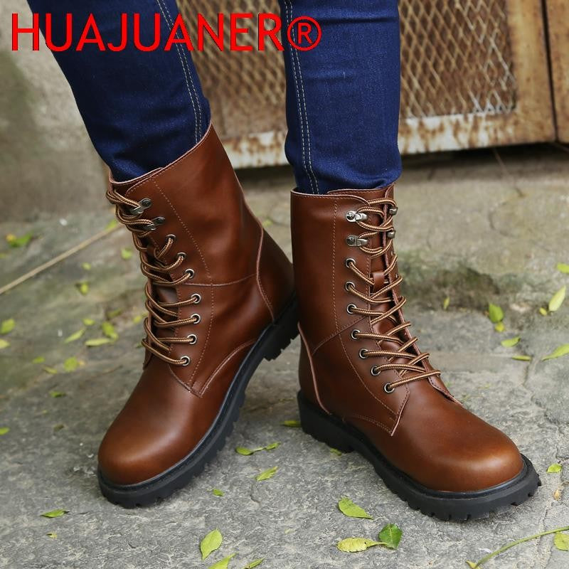 Botas Táticas Militares Masculinas Botas de Tornozelo de Deserto de Cano Alto Quentes e Antiderrapantes com Cadarço para Outono Inverno Masculino de Tamanho Grande