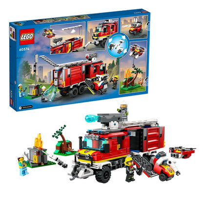 Série Lego City 60374 60373 60411 Navio de Resgate de Incêndio Blocos de Montar de Quebra-Cabeça Brinquedos Infantis Presentes de Natal