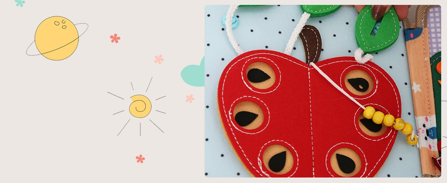 Montessori Busy Book for Toddlers,Educational Sensory Toy,Felt Quiet Book for Baby, Preschool Learning Activities for Kids Gift