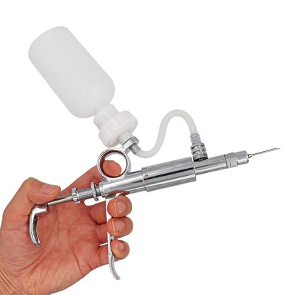 Seringa Contínua Automática Para Gado de 0,5~5ml, Equipamento Veterinário Com Garrafas, Vacinação, Garrafa Dupla de Vacina
