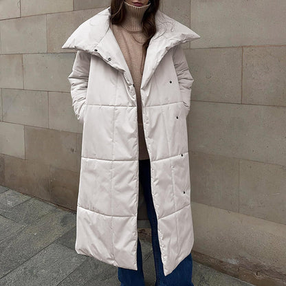 New Winter Women's Large Quilt Cotton Clothes Fashion Loose Long Overcoat Warm Cotton Jacket Female Cold Padded Jacket ?? ????