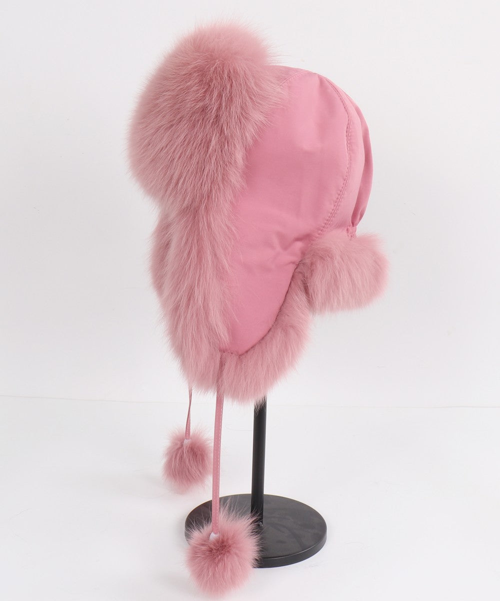 2025 Novo Chapéu Feminino Ushanka Russo de Pele de Raposa Natural Inverno Grosso Quente Orelhas Moda Chapéu Bomber Senhora Gorro Genuíno de Pele de Raposa Real