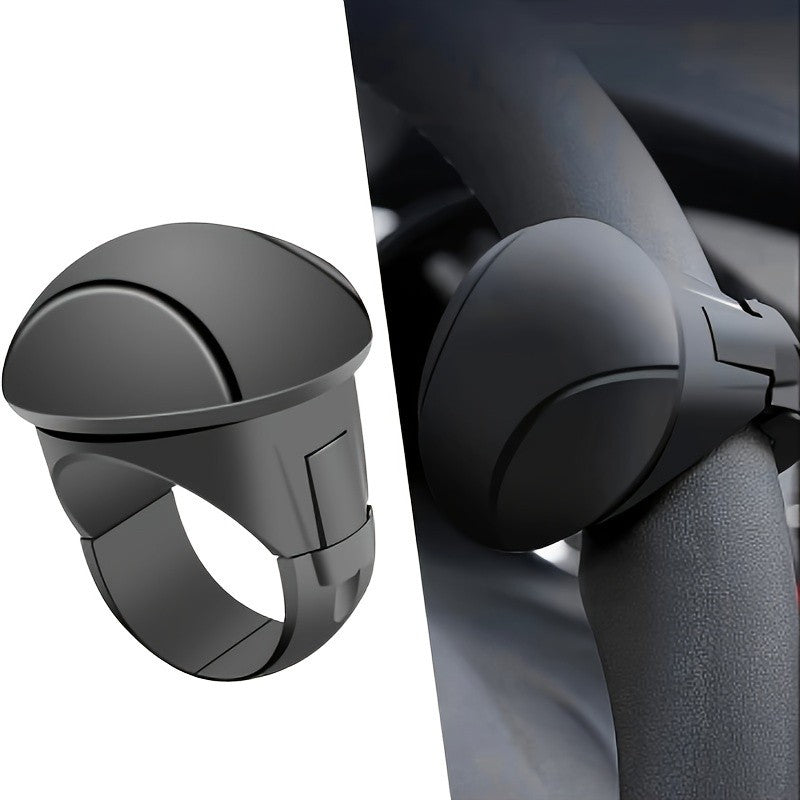360° Smooth Rotation Easy-Grip Silicone Steering Wheel Knob with One-Hand Operation, Built-in Metal Bearing & Non-Slip Grip