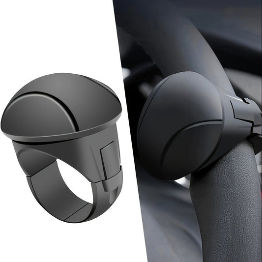 360° Smooth Rotation Easy-Grip Silicone Steering Wheel Knob with One-Hand Operation, Built-in Metal Bearing & Non-Slip Grip
