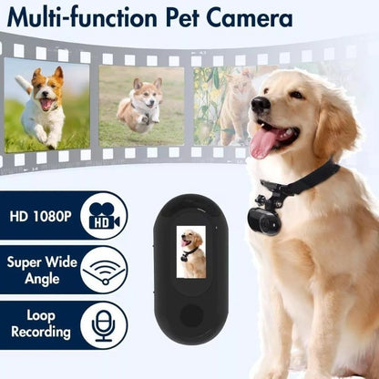 Câmera de Coleira para Animais de Estimação com Gravação de Vídeo Pequenas Câmeras de Ação Mini Câmera de Coleira Sem Fio para Cães Gatos Presente para Ambientes Internos e Externos