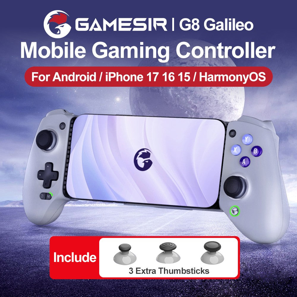 GameSir G8 Galileo Gamepad for Android iPhone 17/16 Phone Mobile Controller Hall Effect Sticks Analog Triggers Big Hands Design