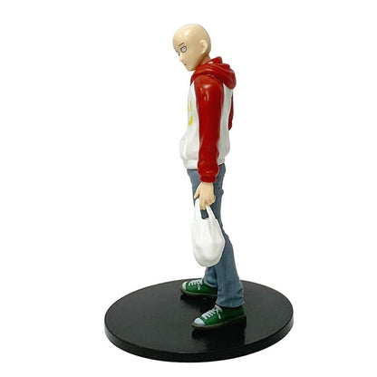 16cm One Punch Man Anime Figure Hoodie Saitama Action Figure Devil Transforms Man Genos Figurine PVC Collection Model Doll Toys