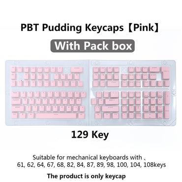Keycaps PBT Pudding 129 teclas Keycap Perfil OEM Tampa de teclado Para teclado mecânico Kit Mx Switch Retroiluminação RGB 87 104 Teclados Gamer