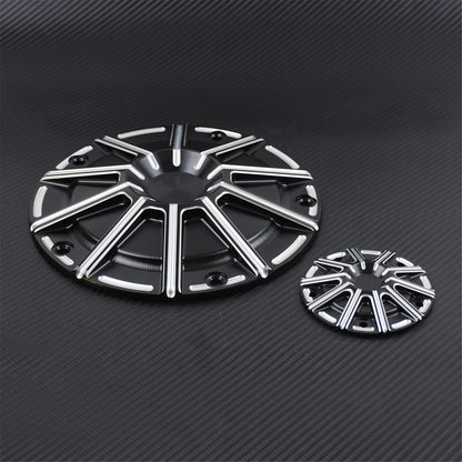 Motorcycle CNC 5 Holes Engine Derby Timer Timing Cover Black For Harley Touring Road Glide Heritage Softail Fat Boy FLSTF Dyna