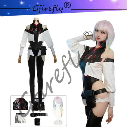 Lucy Cyberpunk Cosplay Anime Cyberpunk: Edgerunners Lucy Cosplay Costume Sexy Role Play Lucy Uniform Wig Halloween Party Suits