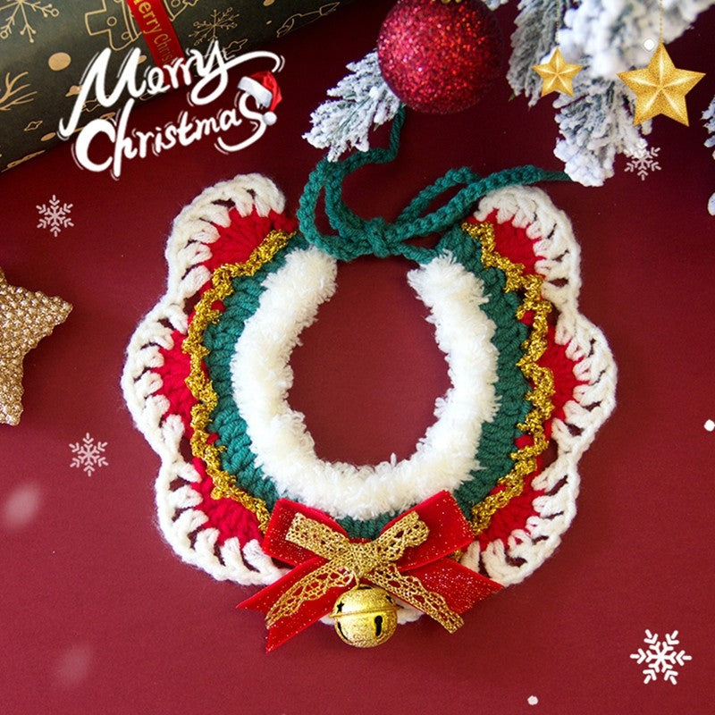 Roupa para cachorro Coleira para gato Roupa para gatos Cachecol de Natal para animais de estimação Coleira de Natal Fofo Doce Decoração para animais de estimação Gravata-borboleta Fantasia de gato Acessórios para gatos