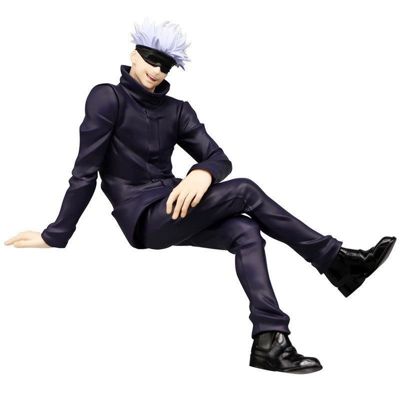 11cm Novo Gojo Satoru Anime Jujutsu Kaisen Boneco de Ação Itadori Yuji Sentado para Tampador de Macarrão Modelo de Brinquedos Bonecas Japonesas Hobbies