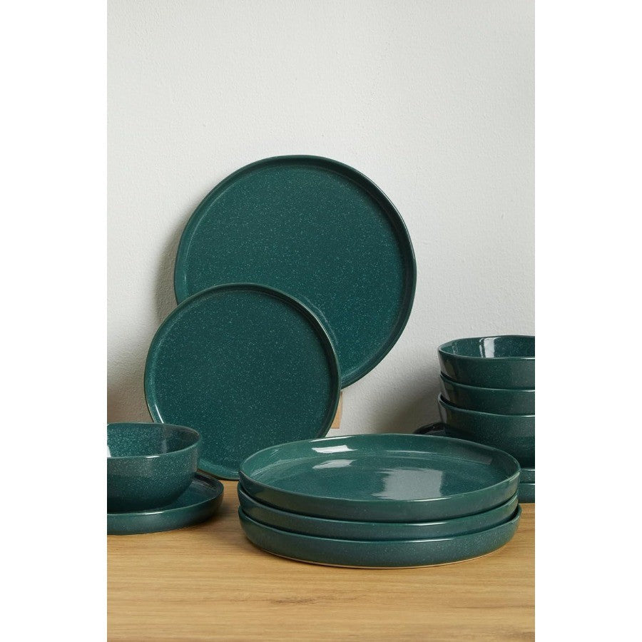 Ceramic Dinnerware Set for 4 with Reactive Glaze Plates and Bowls Microwave Safe and ChipResistant Ideal for Modern Dining Room