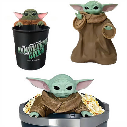Super New Star Wars Mandalorian Boba Stormtrooper Yoda Shaped Popcorn Bucket Anime Peripheral Ornaments Toys Gift