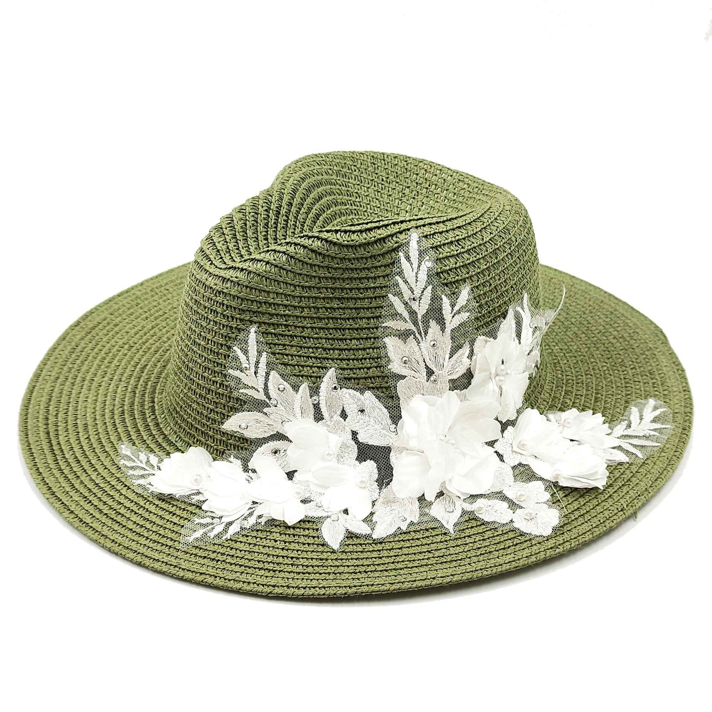 Chapéu de Palha Verão Estilo Flat Top Acessórios Abelha Chapéu de Sol Francês ao Ar Livre Protetor Solar Chapéu de Praia com Aba Grande