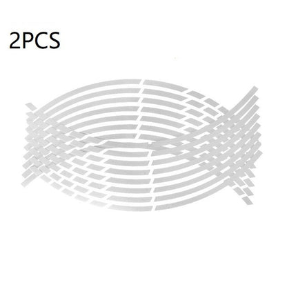 1 Conjunto de 5 Cores Faixas de Estilo para Carros Adesivos e Decalques Refletivos para Rodas de Moto e Motocross Fita Refletiva para Aro 17/18 Polegadas
