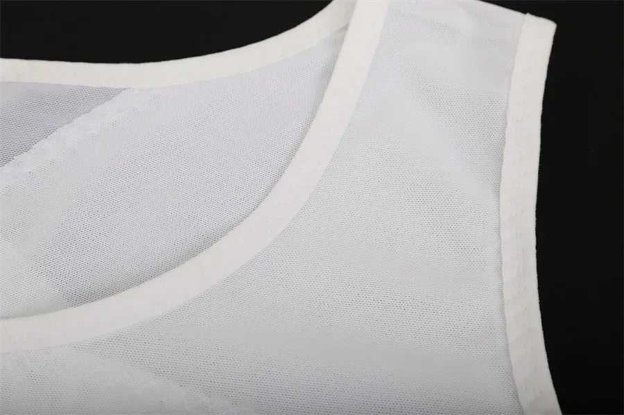 Men Fitness Clothes Compression Sports Vest Tight Base Layer Sleeveless Shirt Mesh Tops Singlet Sweatshirt Sportswear Activewear