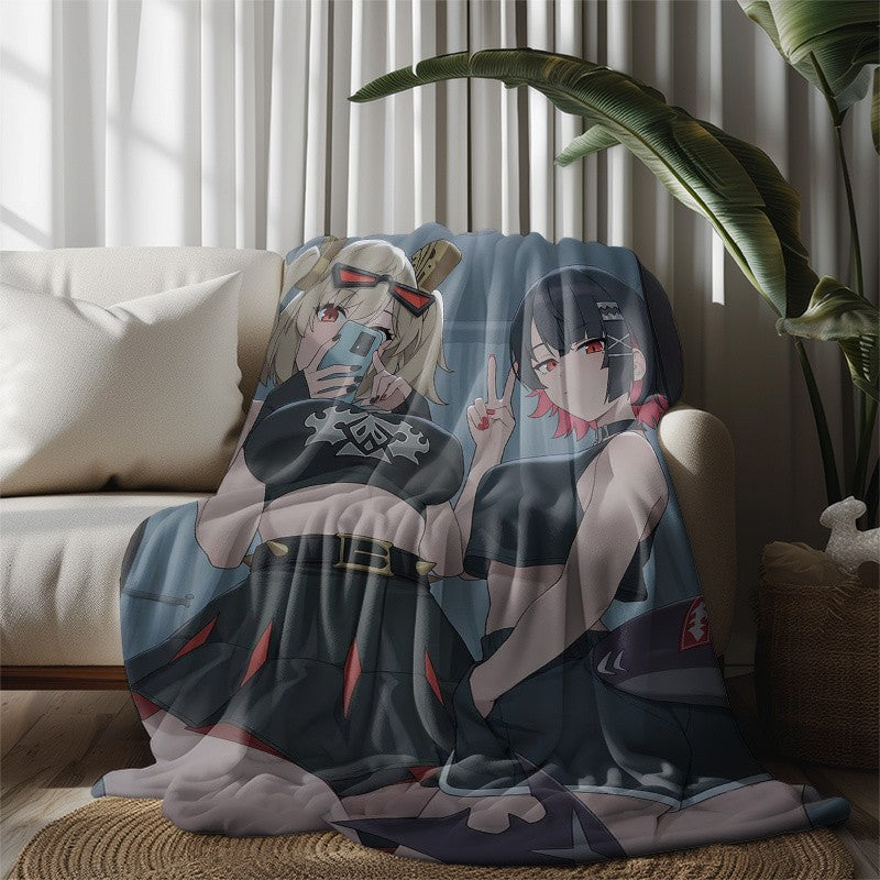 Manta de lã com tema de anime fofa Zenless Zone Zero para cama, sofá, escritório, para uso interno e externo