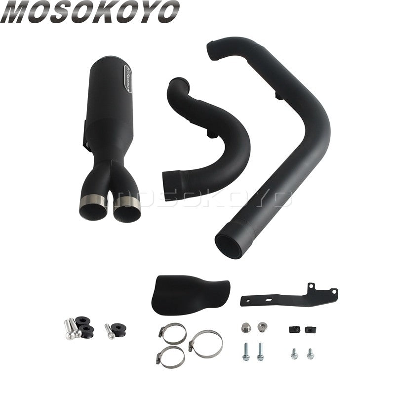 1 3/4" TO 2" Big Head Pipes Motorcycle Exhausts Muffler For Harley Fat Bob FXFB FXFBS Street Bob FXBB FXBBS Low Rider FXLRS FXLR