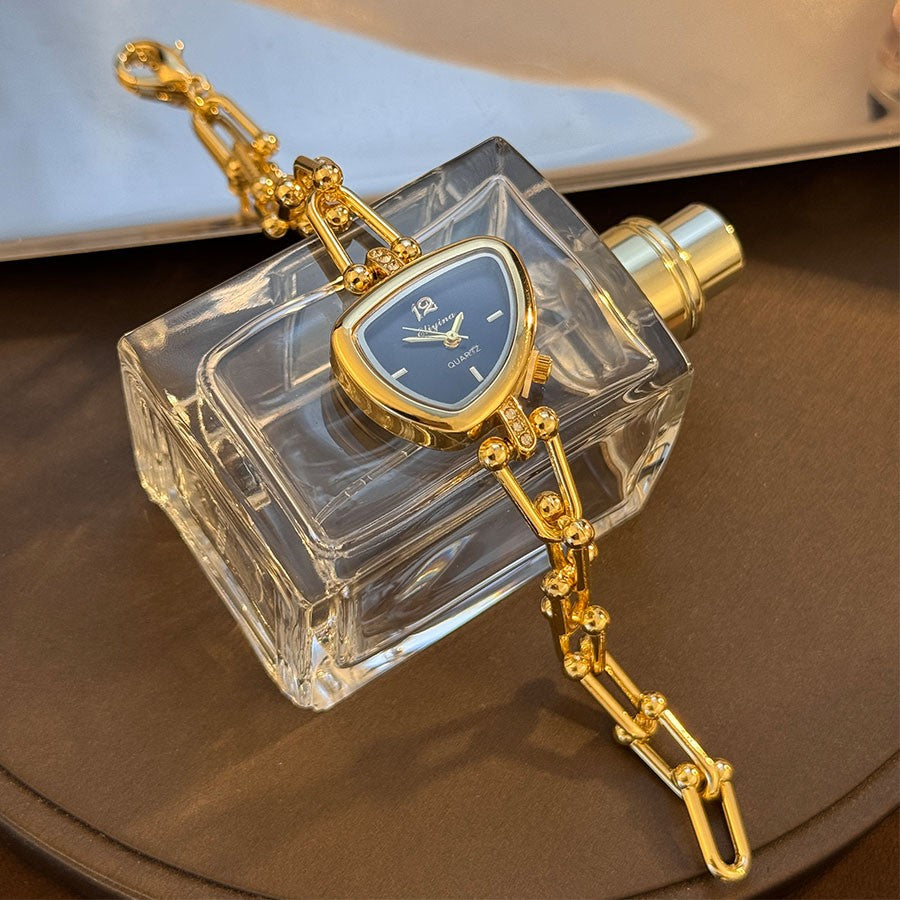 Ladies' Fashionable Trendy U-Shaped Quartz Watch with New Polygonal Alloy Case Must-Have Accessory for Trendy Outfits