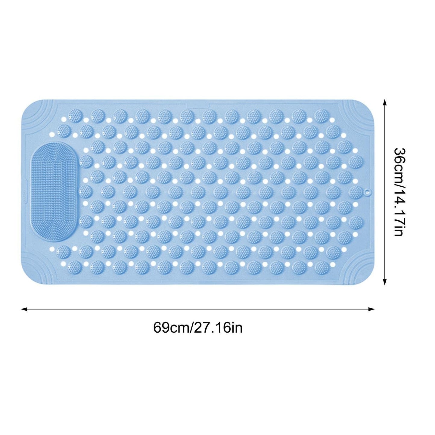 Anti-slip Shower Stall Mat Shower Room Mats with Suction Cup Non-slip Bath Rug Foot Massage Shower Carpet for Home Bathroom