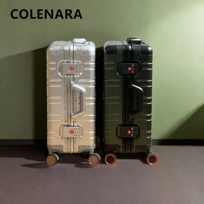 COLENARA Mala de Viagem 20" Liga de Alumínio e Magnésio 24"29" Mala de Bordo Negócios com Rodinhas Mala de Grande Capacidade