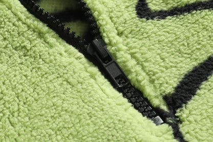 Ms Aztec National Printing Ultra-fine Austrian Fleece Jacket Zipper Lady