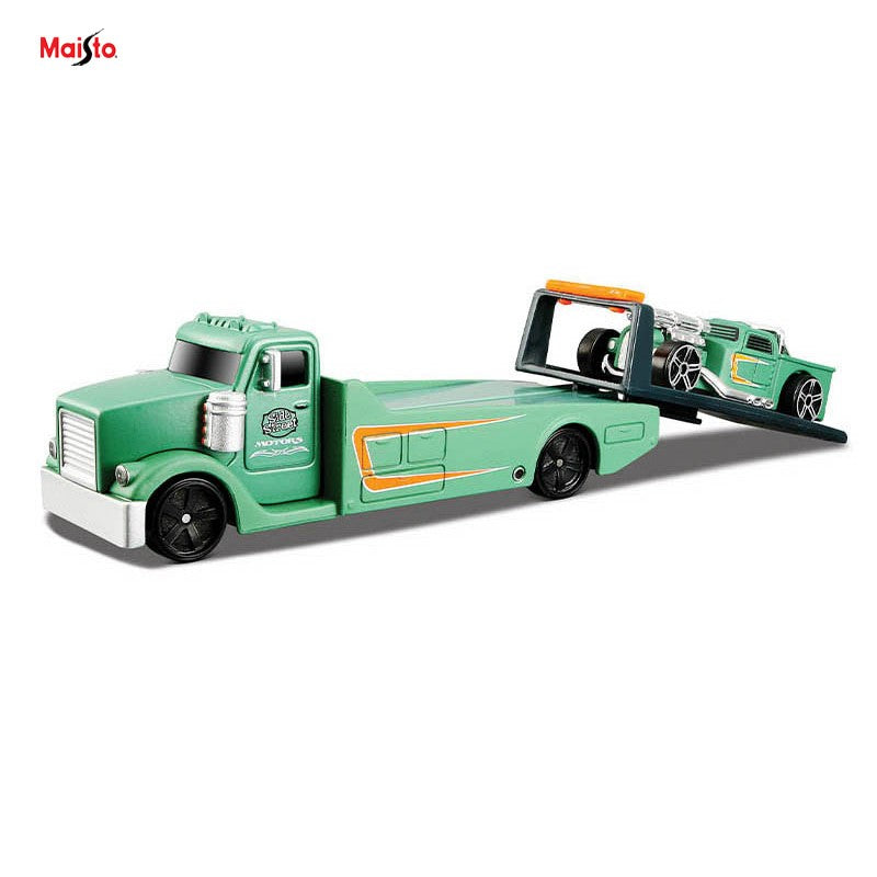 Maisto 1:64 FLATBED/1988 BMW M3 E30 1965 FORD MUSTANG elite transport Modelo de carro fundido coleção presente brinquedo