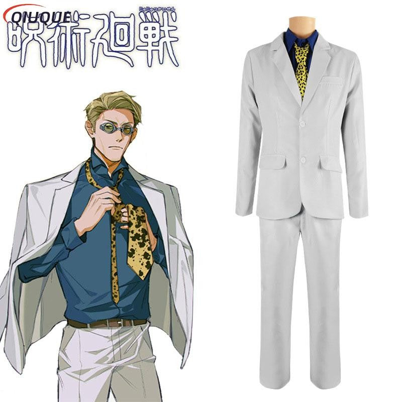 Kento Nanami Cosplay Costume Wigs Glasses Men Suit Anime Halloween Christmas Party Uniform Wig Outfit
