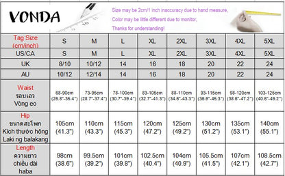 VONDA Polka Dot Bohemian Long Skirts Women Oversize Casual Elastic Waist Jupes Faldas Saia 2025 Autumn Maxi Skirt Plus Size 5XL