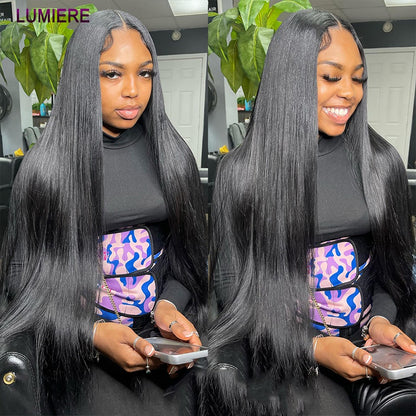 Cabelo Humano Liso Extenso de 8 a 40 polegadas, Pacotes de 1/3/4 peças, Cabelo Brasileiro para Mega Hair, Cabelo Humano Cru, Pacotes em Oferta, Extensões de Cabelo Virgem Lumiere