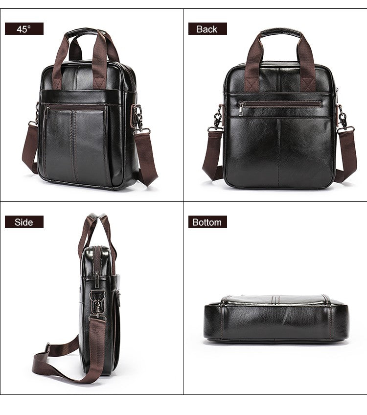 WESTAL Men's Shoulder Bags Genuine Leather Crossbody Messenger Bag For 13.3 Inch Laptop Briefcase Leather Man Handbags 8577