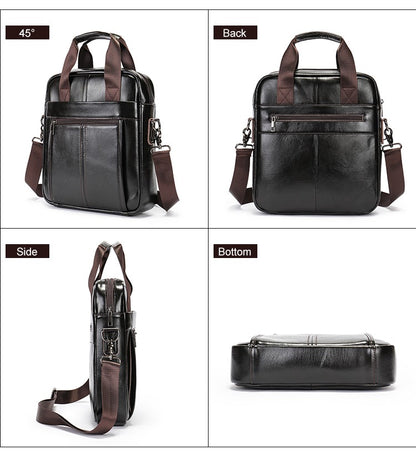 WESTAL Men's Shoulder Bags Genuine Leather Crossbody Messenger Bag For 13.3 Inch Laptop Briefcase Leather Man Handbags 8577