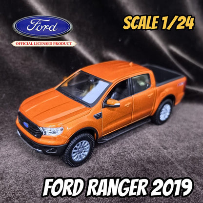 Bburago Edição Limitada 1:27 Modelo de Carro Ford Ranger 2019 Picape, Réplica em Miniatura de Veículo de Luxo, Figura de Brinquedo para Crianças, Presente de Natal