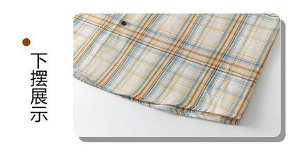 Men Shirt Plaid Flannel Long Sleeve Oversized Loose Cotton Casual Male Youth Comfortable Soft Fall Streetwear Formal Dress Shirt