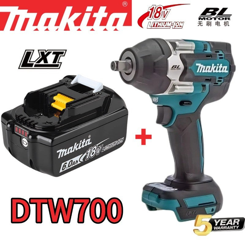 Parafusadeira de Impacto a Bateria Makita DTW700 18V Motor Brushless 1000Nm Chave Elétrica de Velocidade Variável Alta Eficiência Durável Parada Automática