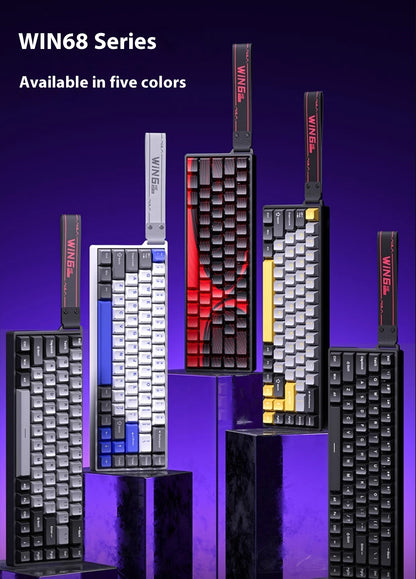 Teclado mecânico AULA WIN60 WIN68 HE MAX switch magnético 8k de polling rate RGB zona morta 0 teclado de jogos personalizável para e-sports