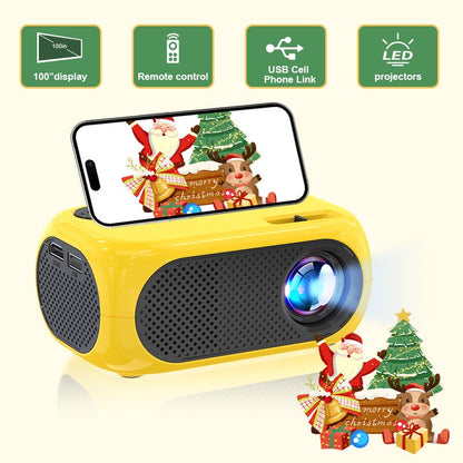 MINI Projetor M24 POTENTE 480*320P Suporte 1080P Full HD USB Compartilhamento de Tela de Celular Home Theater Vídeo Projetores Móveis Portáteis