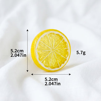 9 Pcs Mixed Color Artificial Lemon Slices, Vibrant Fake Citrus Cutouts, Party Table Scatter, Photo Booth Backdrop Accents, Summe