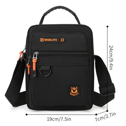 Men's crossbody bag with adjustable shoulder straps, multifunctional single shoulder bag for daily commuting, casual outdoor bag