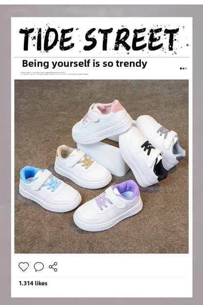 2025 Girl shoe spring Autumn Boy White Shoe Casual Running kid Shoe Anti Slip Soft Sole Sneaker kid tenis Hot selling item