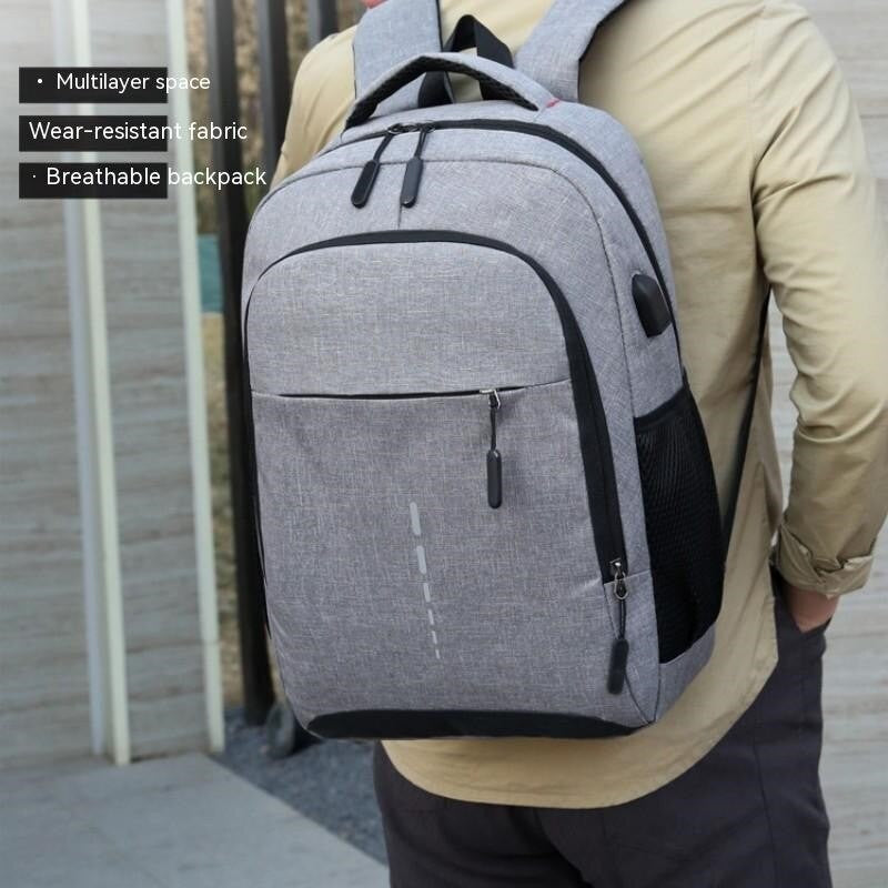 Mochila Masculina Grande Capacidade Simples Moda Viagem Feminina Estudante Notebook
