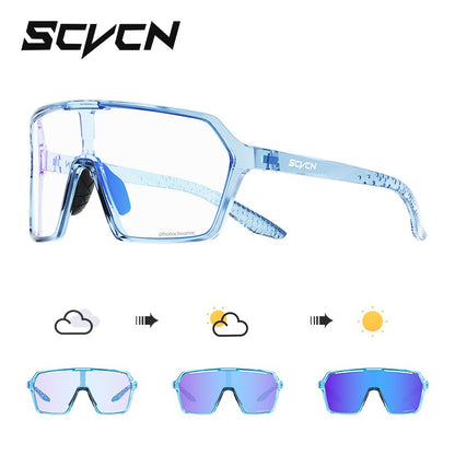 SCVCN Cycling Sunglasses Men Photochromic Glasses Fashion for Women Bike Mountain Road Bicycle Eyewear Cycle Goggles UV400 MTB