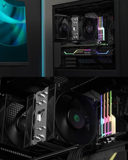 DEEPCOOL AG400 4 Heat pipes Dual Fan CPU Air-Cooling Radiator 2000RPM Desktop Cooling Fan For Intel LGA1700 1200 115X AMD AM4