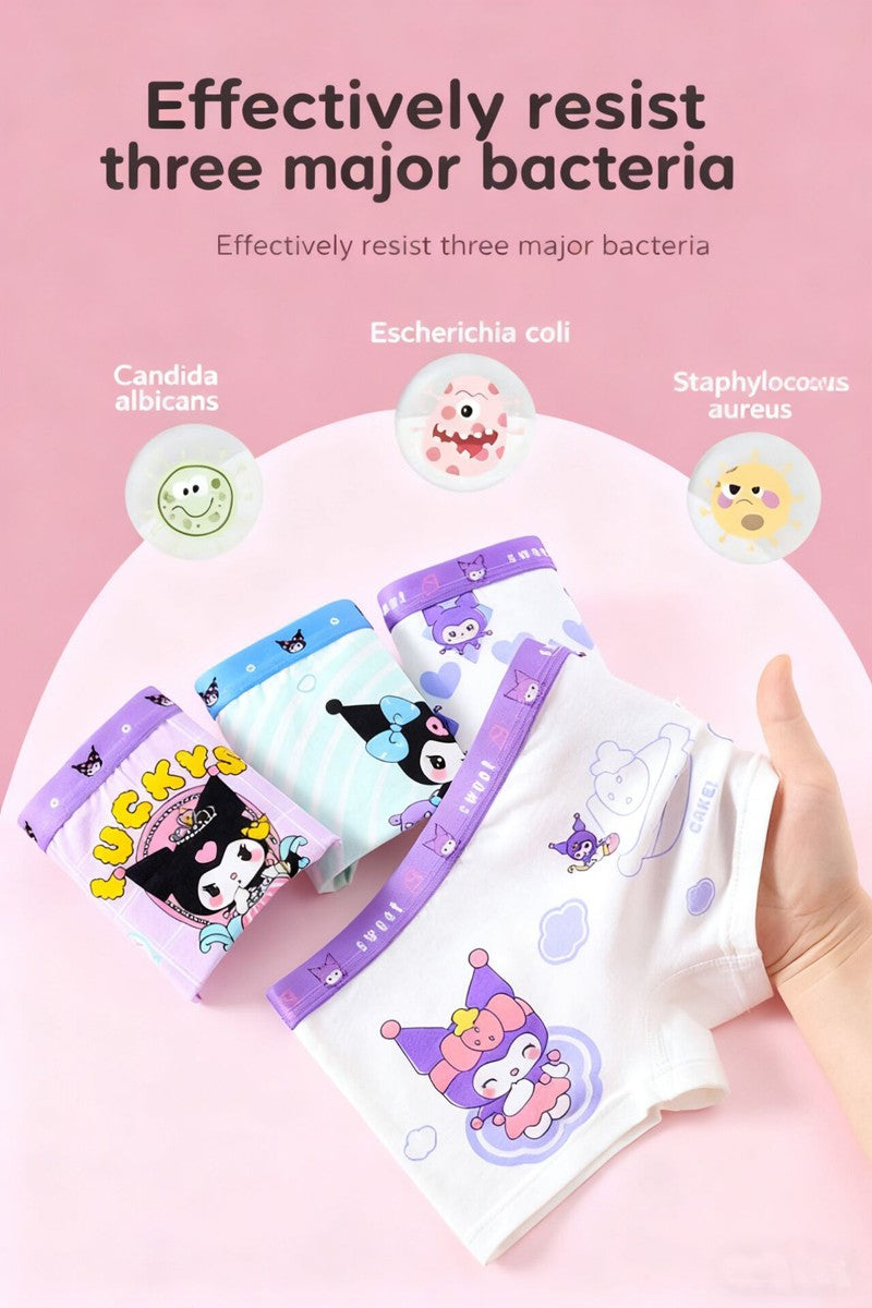 Cueca Boxer Infantil 4 Peças Pokémon para Meninos Algodão Anime U Pouch Bulge Roupa Íntima Desenho Animado Shorts Infantis Fofos Respiráveis Calças Boxer 2-12 Anos